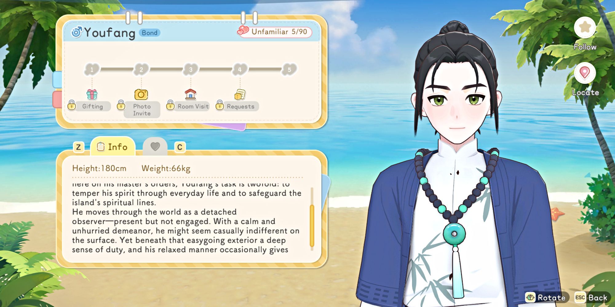 Youfang, the fortune teller monk in Starsand Island