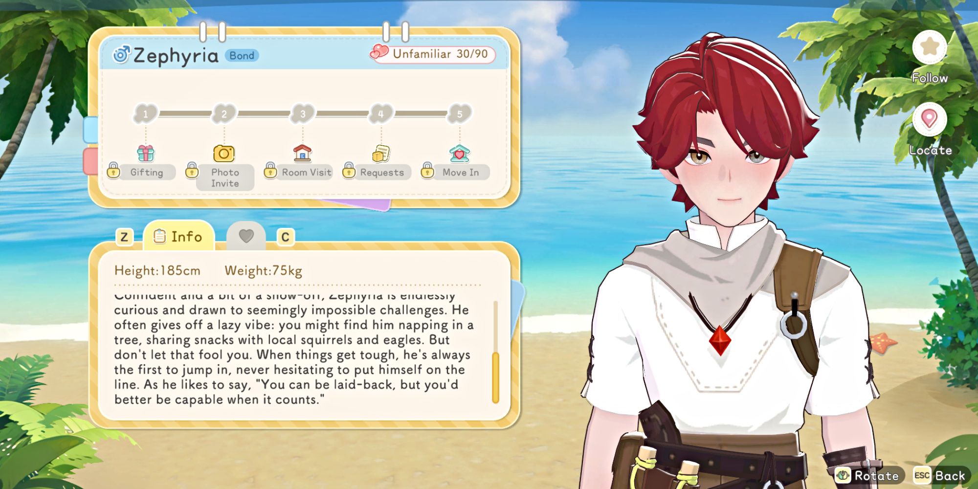 Zephyria, the Exploration profession mentor in Starsand Island