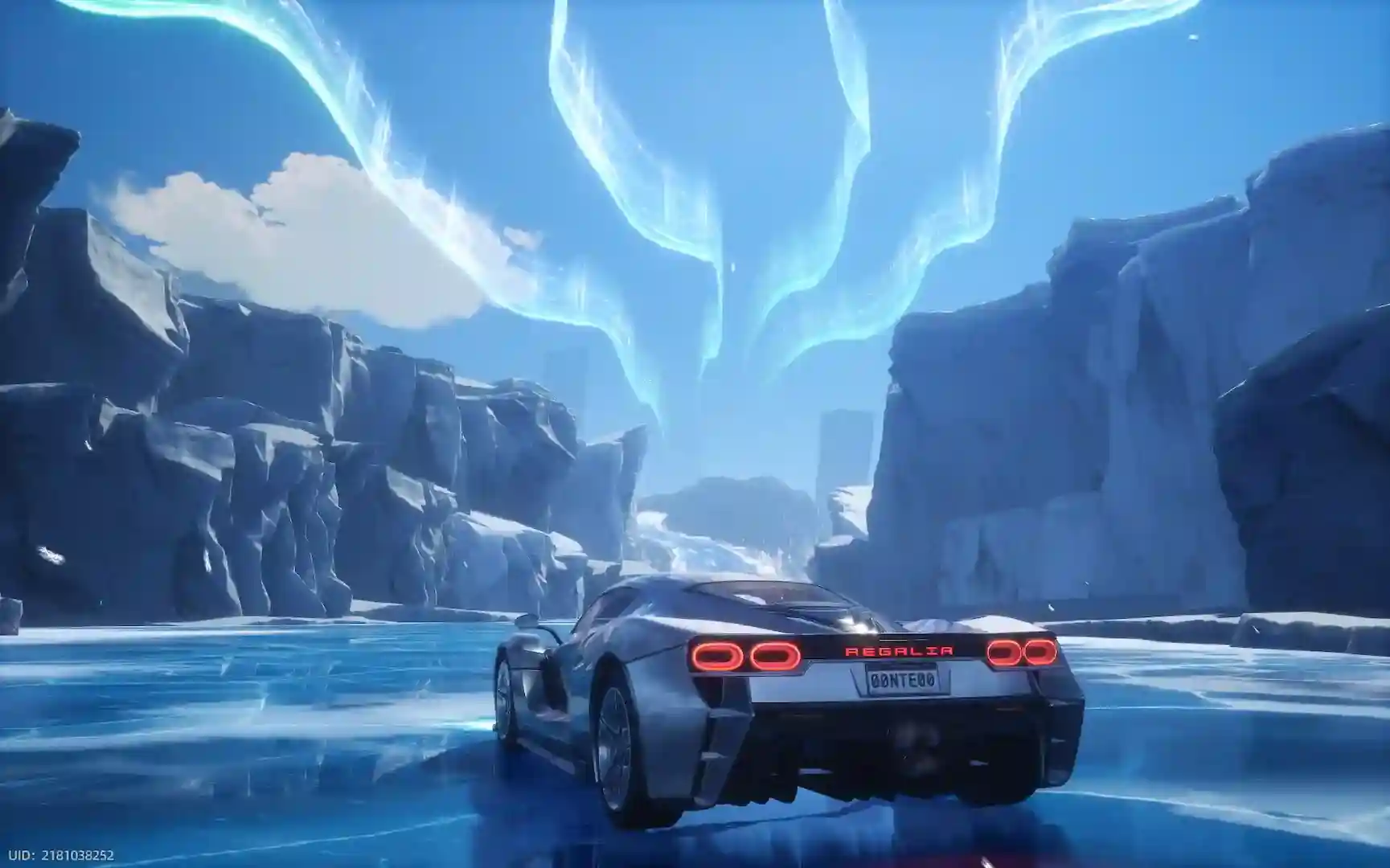 Hethereau city skyline backdrop showing the futuristic urban landscape