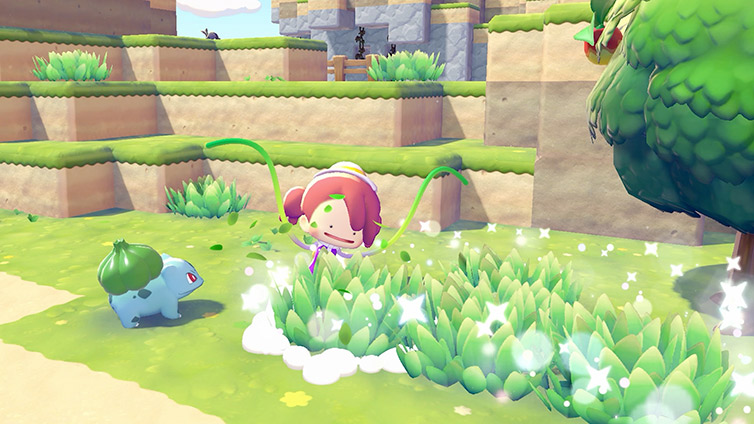 Ditto using the Leafage ability to grow vines and greenery alongside Bulbasaur