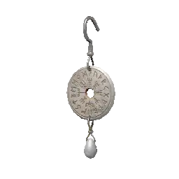 Engraved Silver Earring