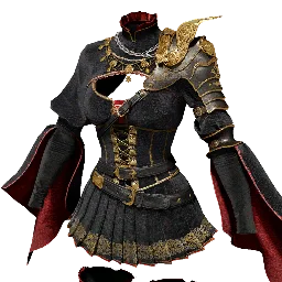 Elegant Carmine Leather Armor