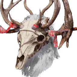 White Horn Leather Helm