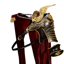 Elegant Carmine Leather Cloak