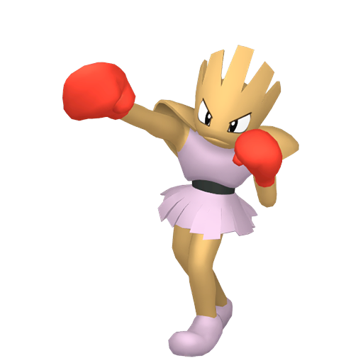 Hitmonchan sprite from Pokemon Pokopia showing the Punching Pokemon that teaches Rock Smash