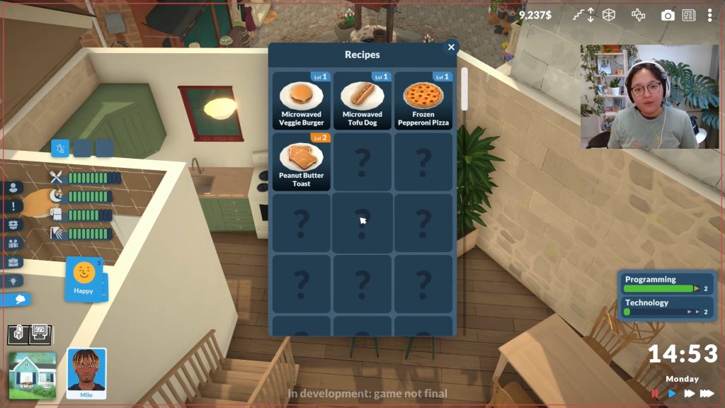 Paralives cooking gameplay showing a Parafolk preparing food in the kitchen
