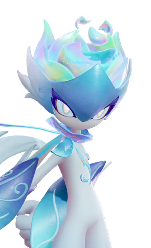 Official full-body artwork of the Aniimo Thornblade in its Prismana Form, a Grass and Water element DPS role creature