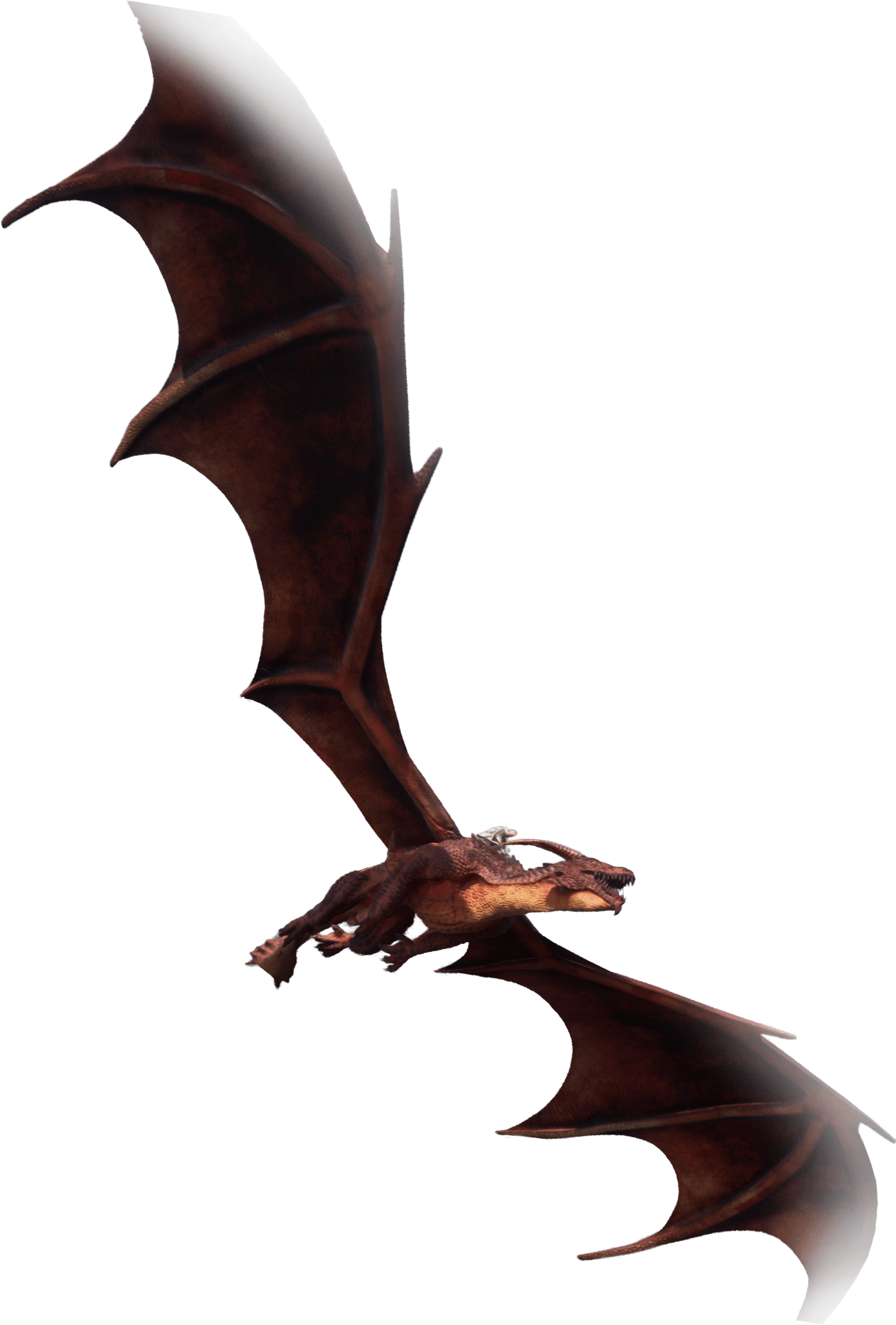 Official art of a red dragon in flight with wings spread