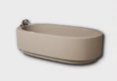 Simple Thick Ceramic Bathtub bathroom furniture item in inZOI