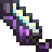 The Plague Doctor Saw cosmetic greatsword icon from Soulbound: Online, a long dark blade cut into pale yellow and mint teeth along one edge with violet staining below