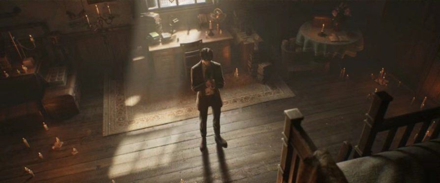A gas-lit Victorian study interior where the player reads Roselle's Diary and works through its ciphers
