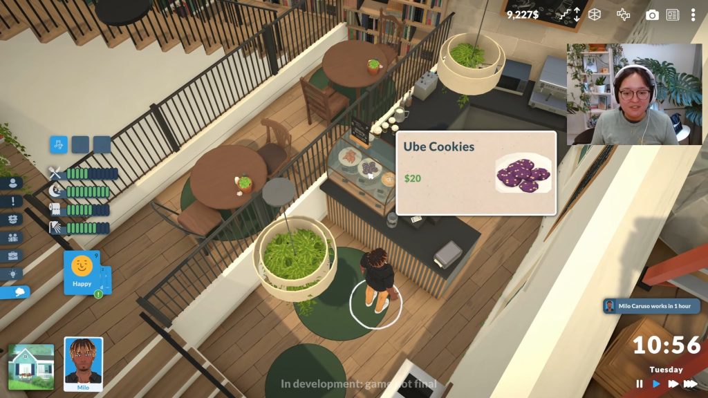 Paralives Parafolk ordering food at a cafe venue in the open world town