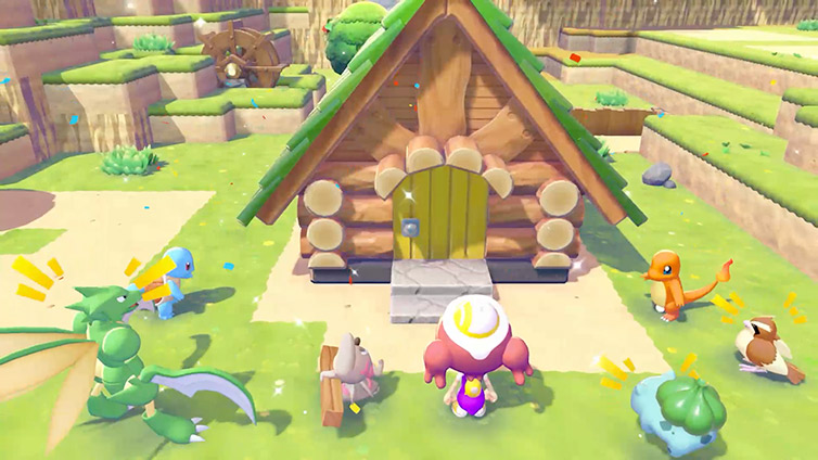 Building a house structure step by step showing the construction gameplay and blueprint system