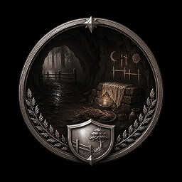 Round badge icon for the achievement A Lie Thicker Than Blood