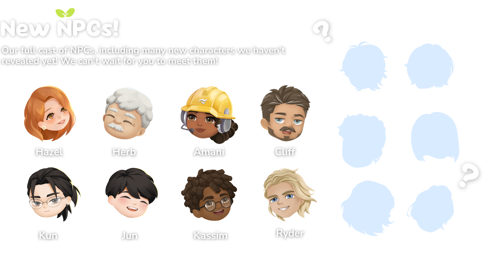 Eight named Loftia characters pictured for the April 2026 closed beta.