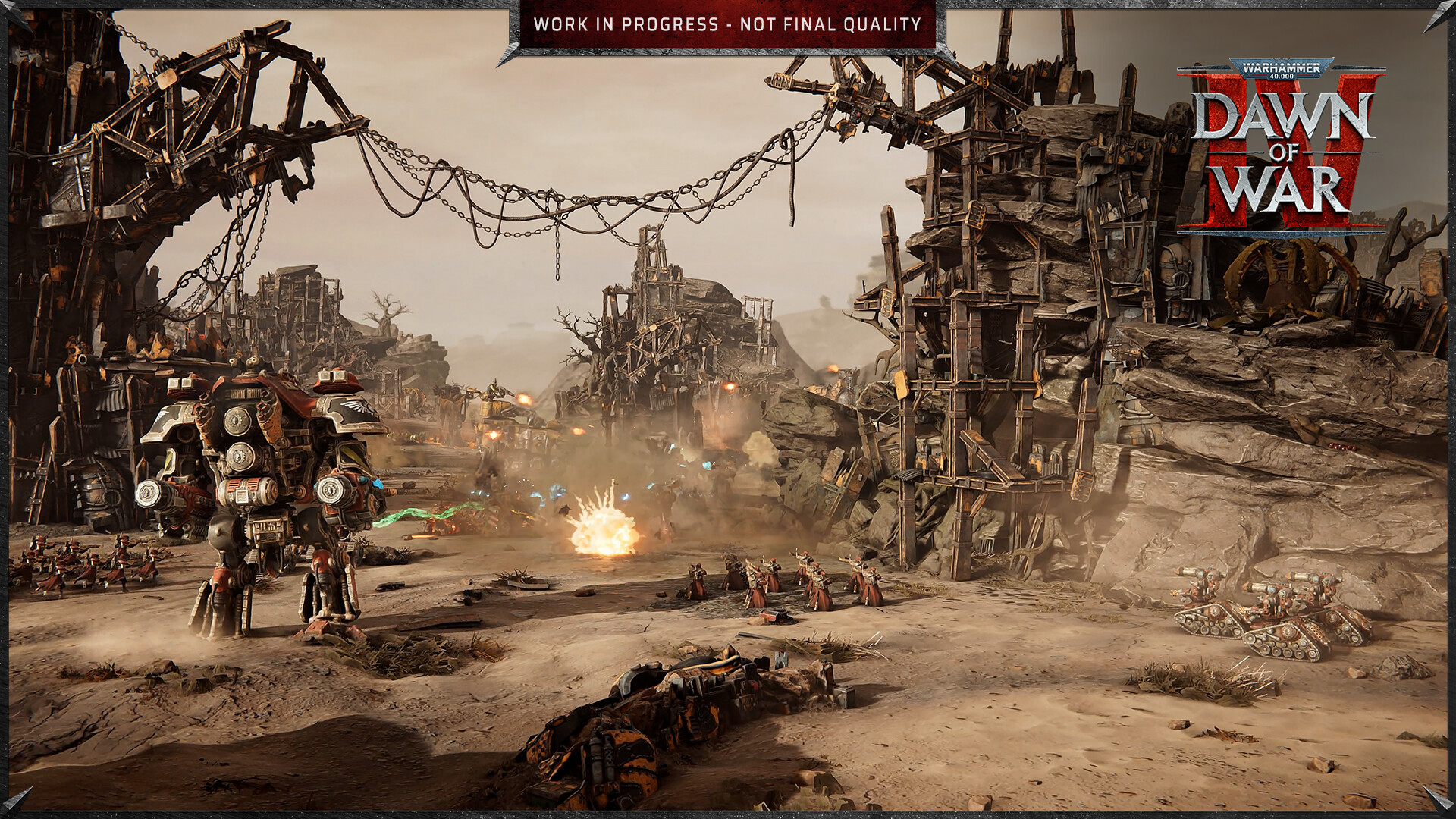 A competitive multiplayer match in Warhammer 40,000: Dawn of War IV