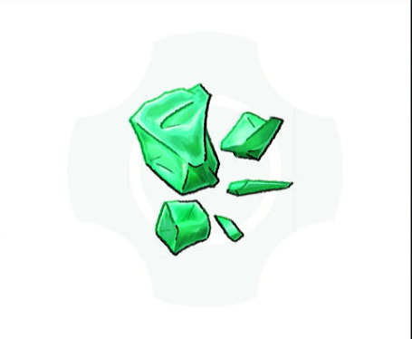 Anivite, a cluster of broken green crystal shards