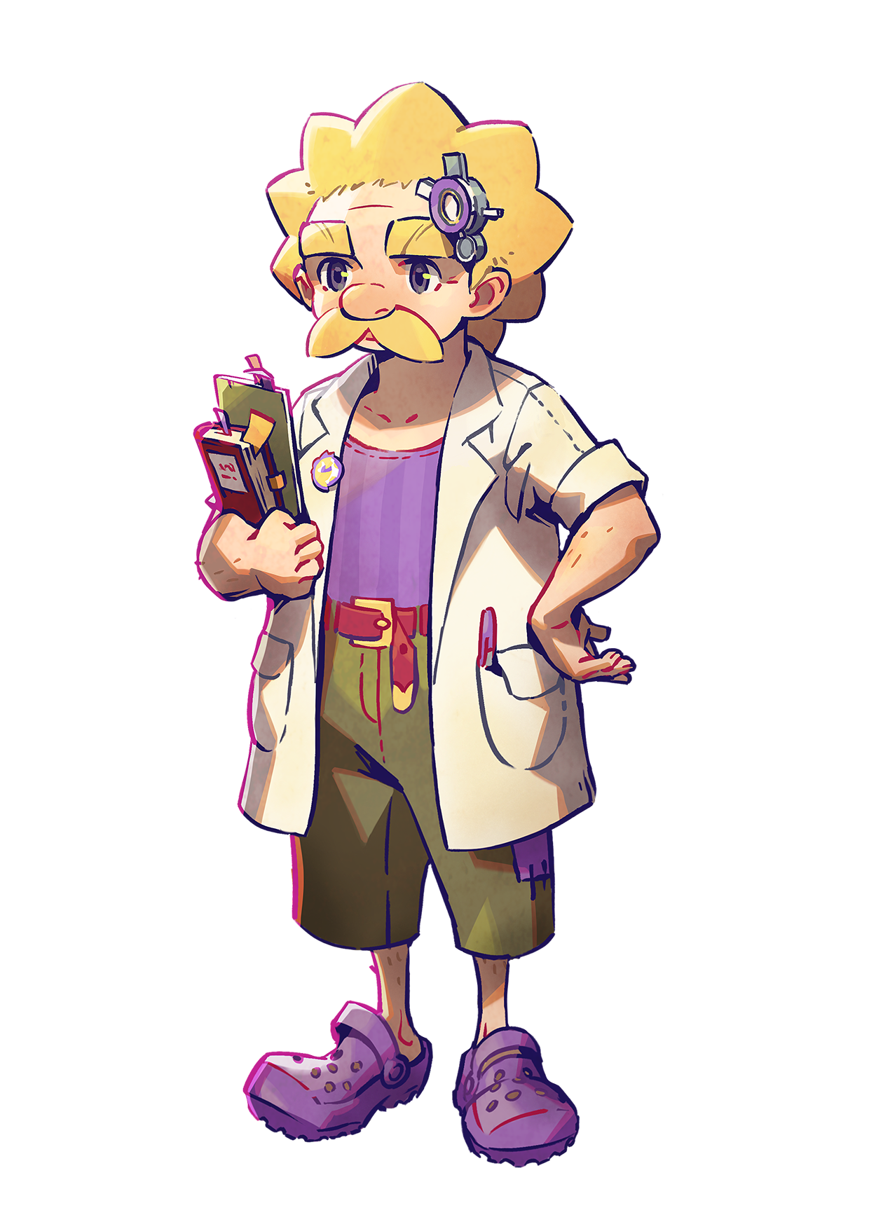 Official character art of Kapan, the Famous Inventor and Researcher credited with inventing the Anispace