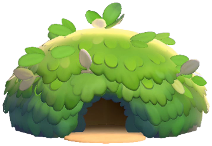 Leaf Den building kit from Pokemon Pokopia, the first home you build