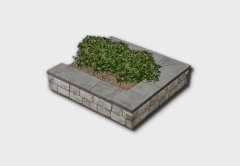 Boxwood Flowerbed End outdoor furniture item in inZOI
