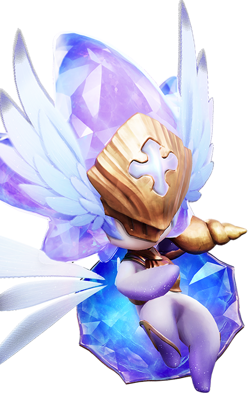 Official full-body artwork of the Aniimo Sherro in its Prismana Form, a Holy and Water element DPS role creature