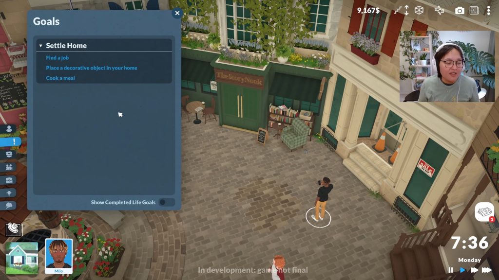 Paralives aspirations and goals interface showing life objectives for Parafolk