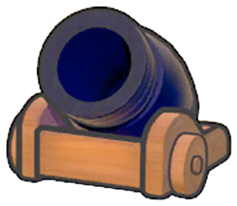 Cannon item from Pokemon Pokopia used to launch Voltorb for terrain destruction