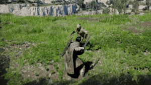 Lariat skill animation in Crimson Desert