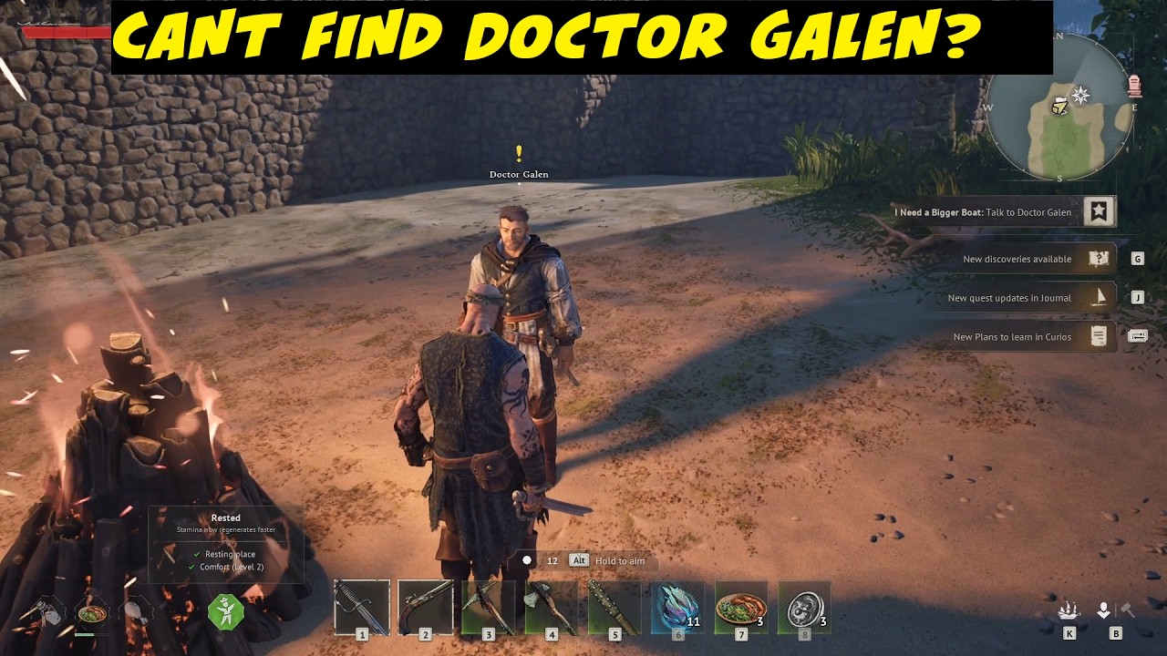 Windrose Doctor Galen NPC at base camp