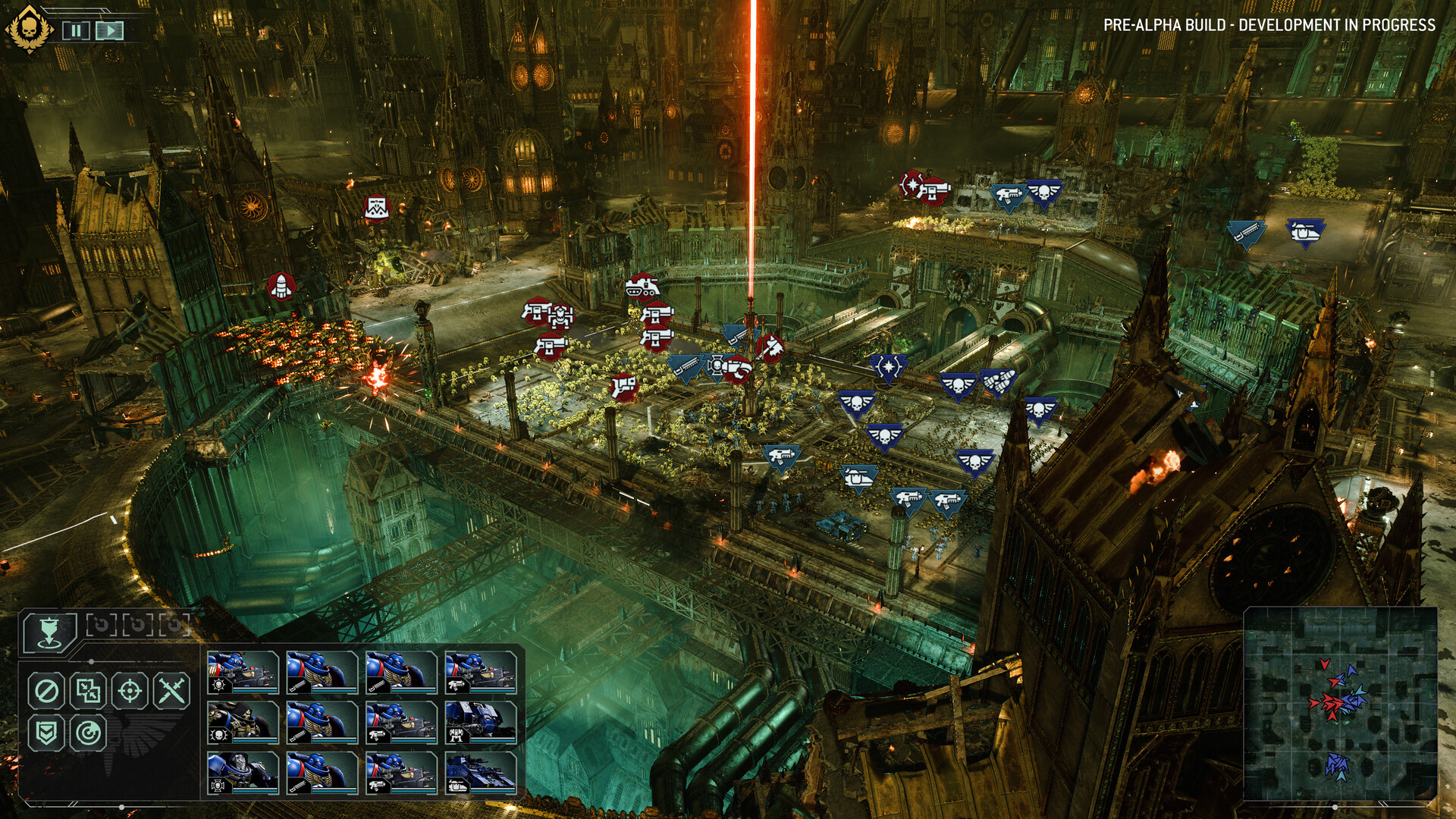 In-development battle gameplay shown for the Total War: Warhammer 40,000 closed beta