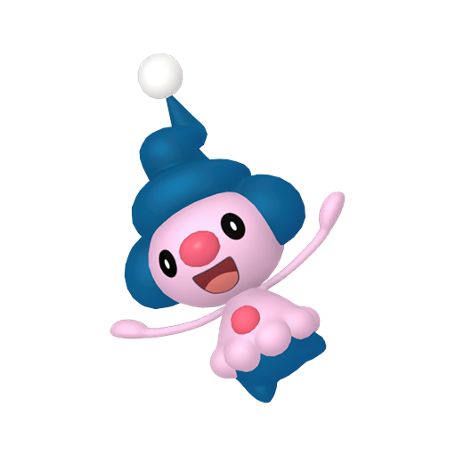 Mime Jr. sprite from Pokemon Pokopia showing the Mime Pokemon with Gather specialty
