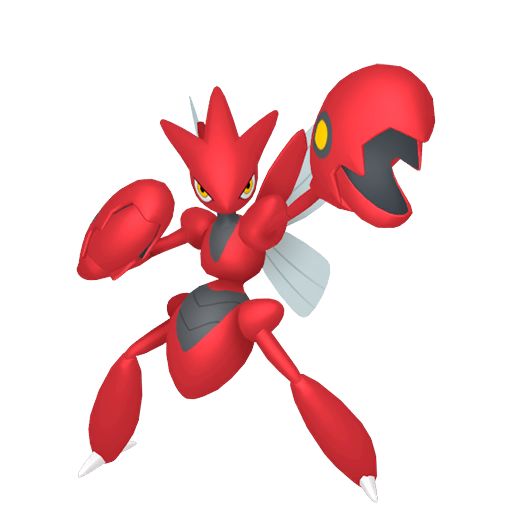 Scizor sprite from Pokemon Pokopia showing the Pincer Pokemon with Chop specialty