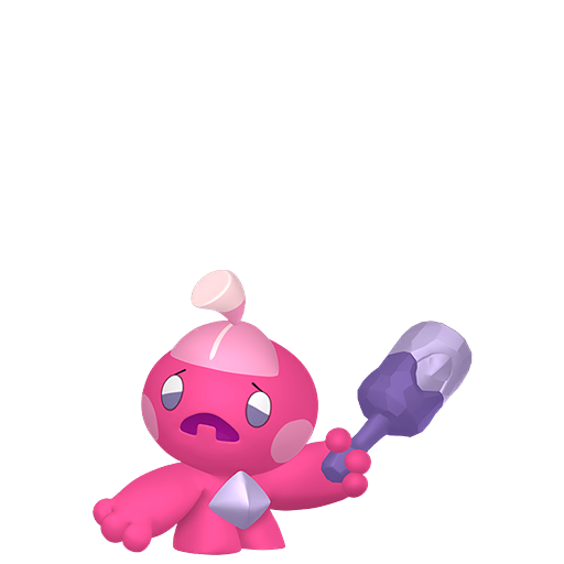 Tinkatink sprite from Pokemon Pokopia showing the Metalsmith Pokemon with Build specialty