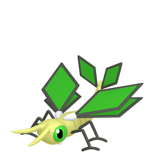 Vibrava sprite from Pokemon Pokopia showing the Vibration Pokemon with Fly and Bulldoze specialties