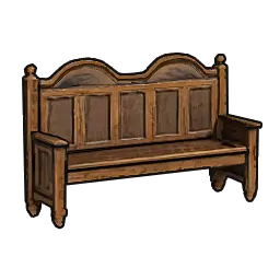 Elegant Bench with Backrest