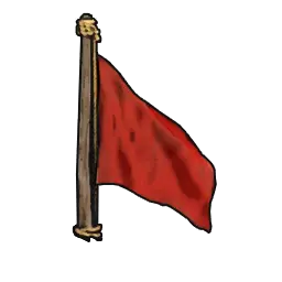 Simple Red Flagpole