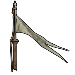 Elegant White Flagpole