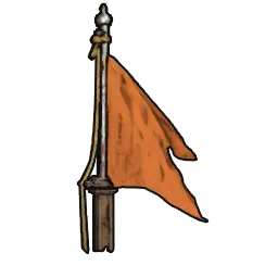 Elegant Orange Flagpole