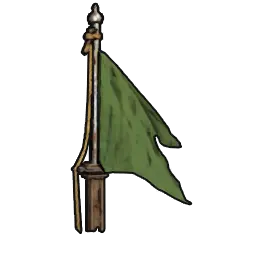 Elegant Green Flagpole