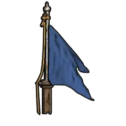 Elegant Blue Flagpole