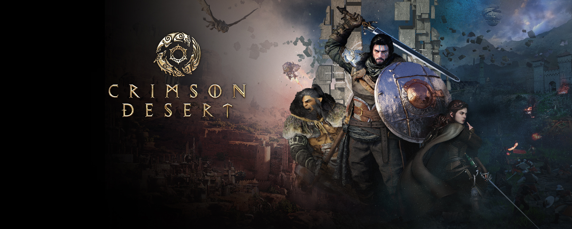 Crimson Desert launch banner for the single-player release