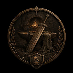 Round badge icon for the achievement Where the Giant Stepped Back