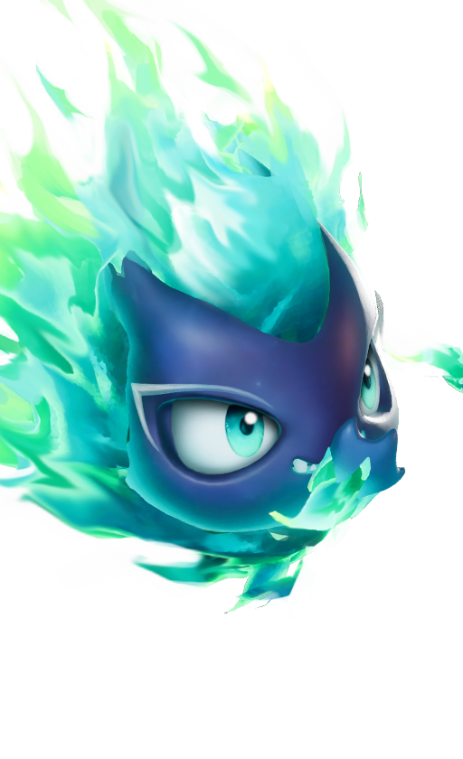 Official full-body artwork of the Aniimo Sparki in its Forest Form, a Fire element Energy role creature