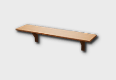 Basic Wooden Wall Shelf bathroom furniture item in inZOI