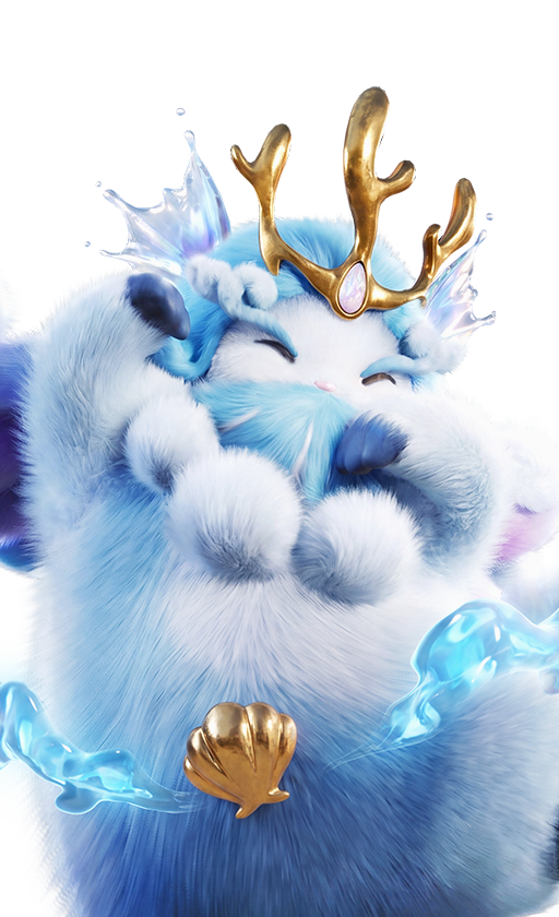 Official full-body artwork of the Aniimo Panpanta in its Prismana Form, a Water element Break role creature