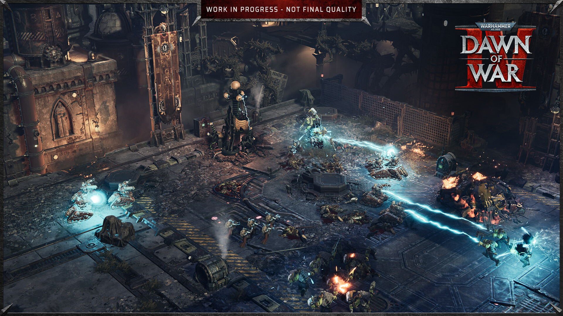 Faction forces clash in Warhammer 40,000: Dawn of War IV