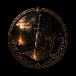 Round badge icon for the achievement Blade Taken Once More