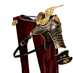 Elegant Carmine Leather Cloak