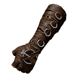 Ringed Leather Gloves