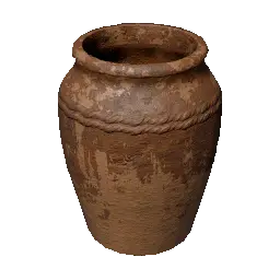 Cylindrical Ocher Jar
